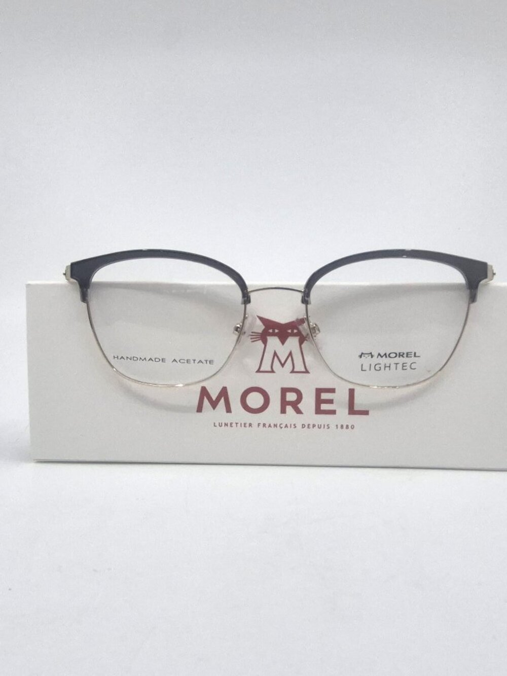 MOREL Lightec 30284L GD 08 52mm Black & Pale Gold New Eyeglasses Made in France
